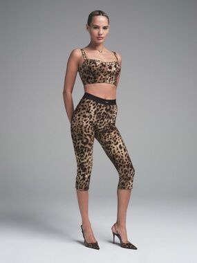 DOLCE&GABBANA X SKIMS BODY CAPRI LIMITED EDITION: LEOPARD XS